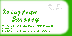 krisztian sarossy business card